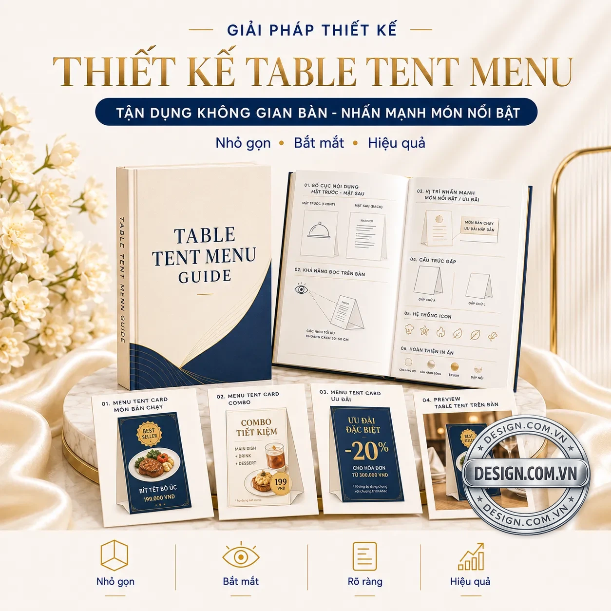 Thiết kế table tent menu