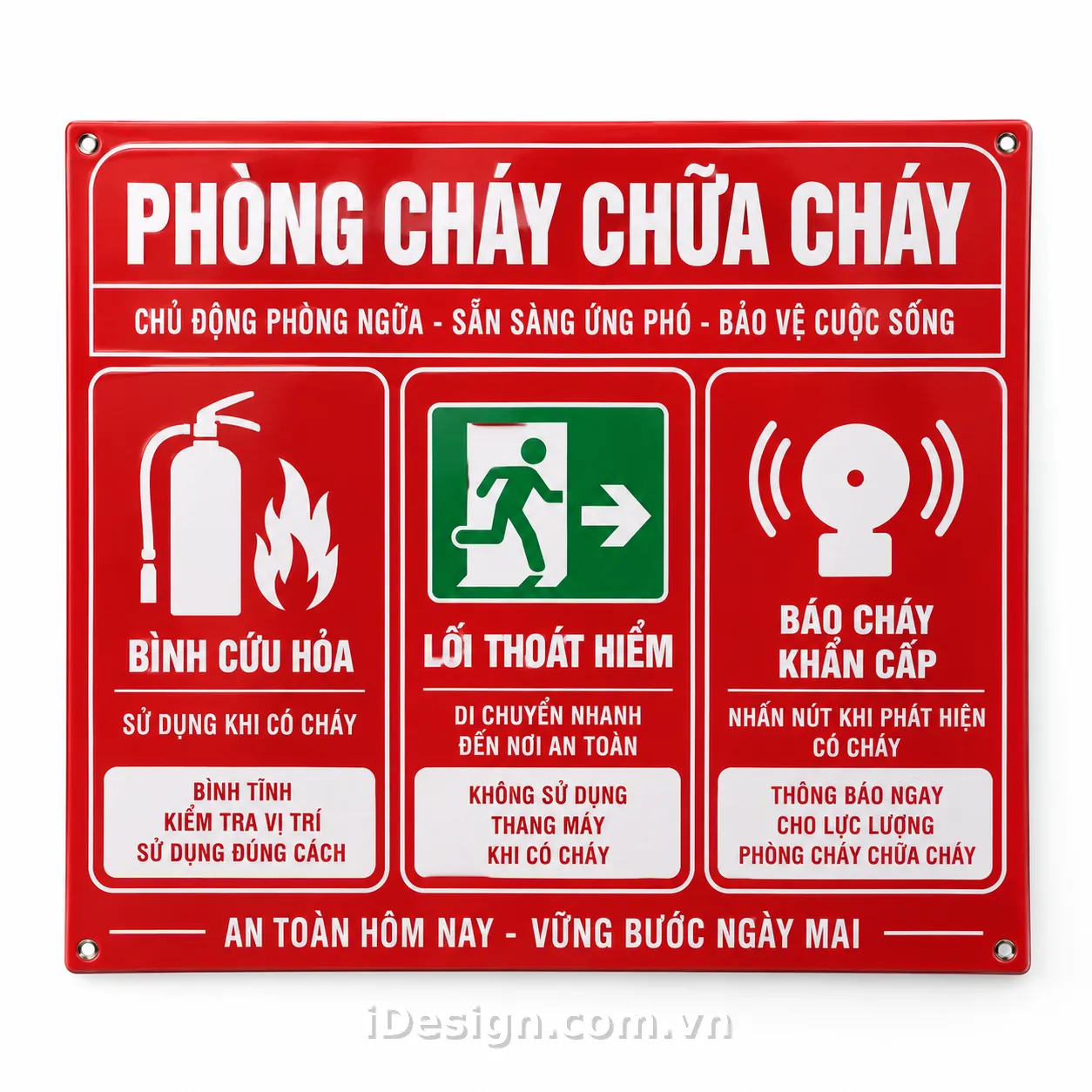 Mẫu Biển Báo An Toàn Phòng Cháy: xây hệ thị giác rõ ràng, hiện đại