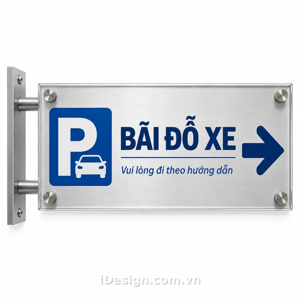 Biển Chỉ Dẫn Bãi Đỗ Xe Hiện Đại: xây hệ thị giác rõ ràng, hiện đại