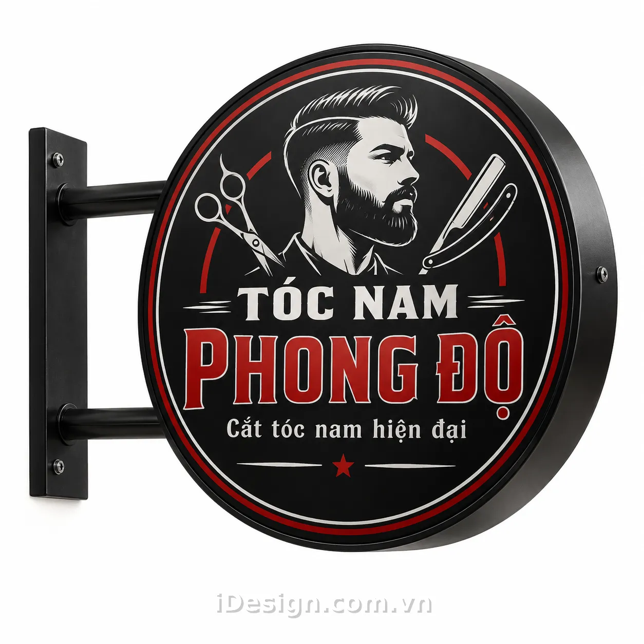 Mẫu Biển Hiệu Barber Phong Độ: bố cục chuyên nghiệp và có điểm nhấn
