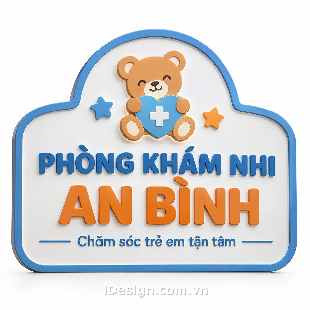 Biển Hiệu Phòng Khám Nhi An Bình: xây hệ thị giác rõ ràng, hiện đại