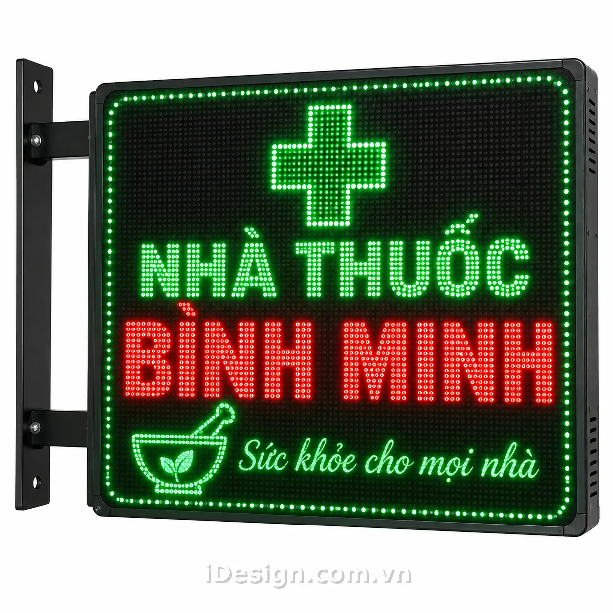 Biển LED Nhà Thuốc Bình Minh: bố cục chuyên nghiệp và có điểm nhấn