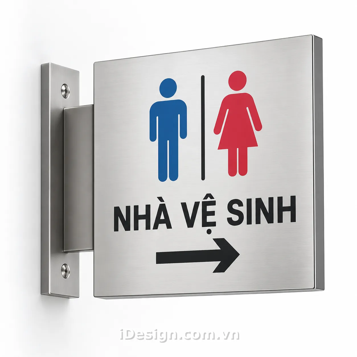 Mẫu Biển Nhà Vệ Sinh Inox Hiện Đại: tối ưu typography và hierarchy