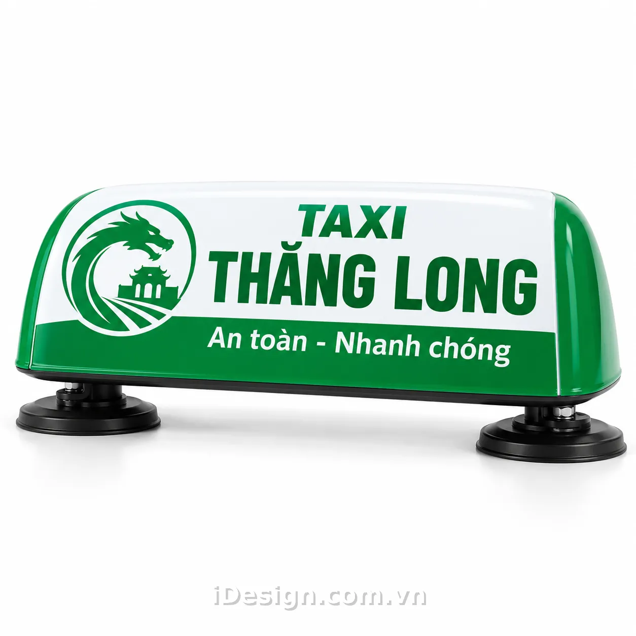 Biển Nóc Taxi Thăng Long Xanh Trắng: tối ưu typography và hierarchy