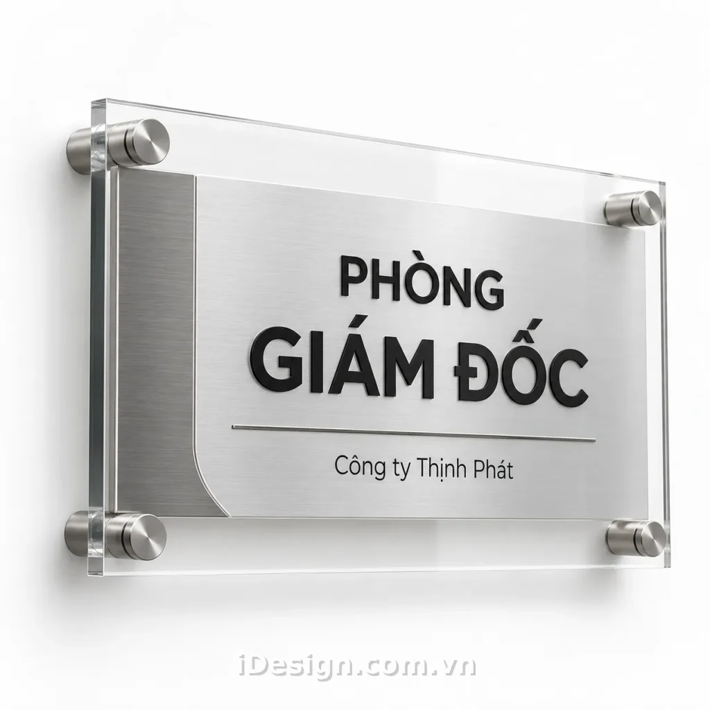 Mẫu Biển Phòng Giám Đốc Sang Trọng: tối ưu typography và hierarchy