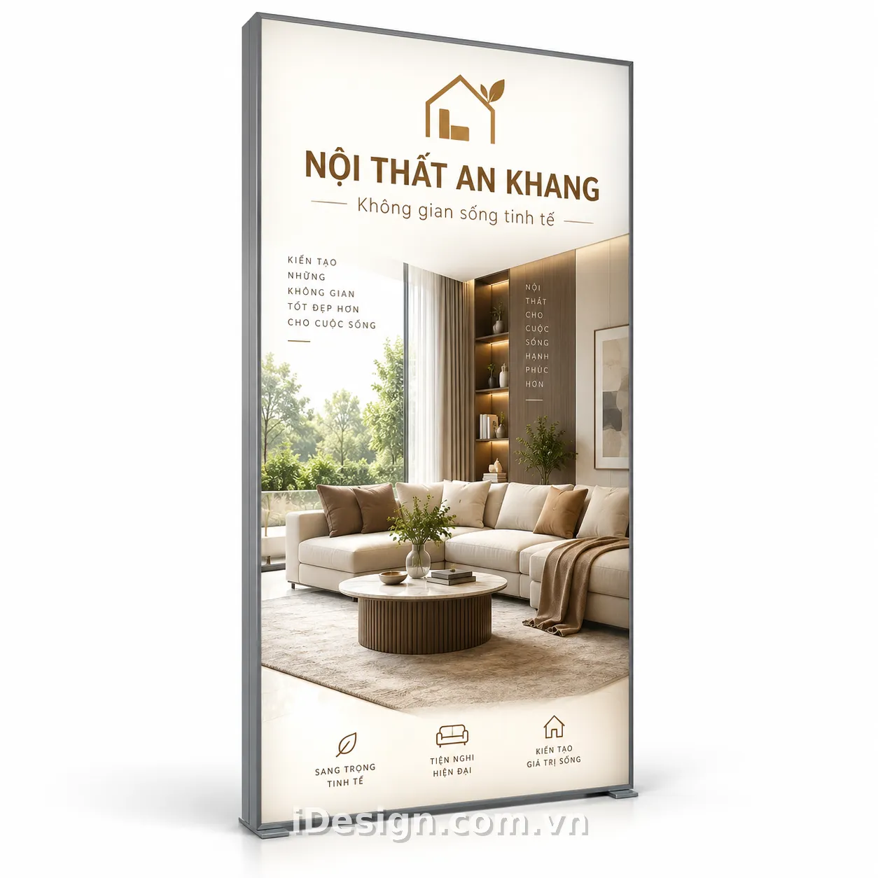 Biển Quảng Cáo Nội Thất An Khang: xây hệ thị giác rõ ràng, hiện đại