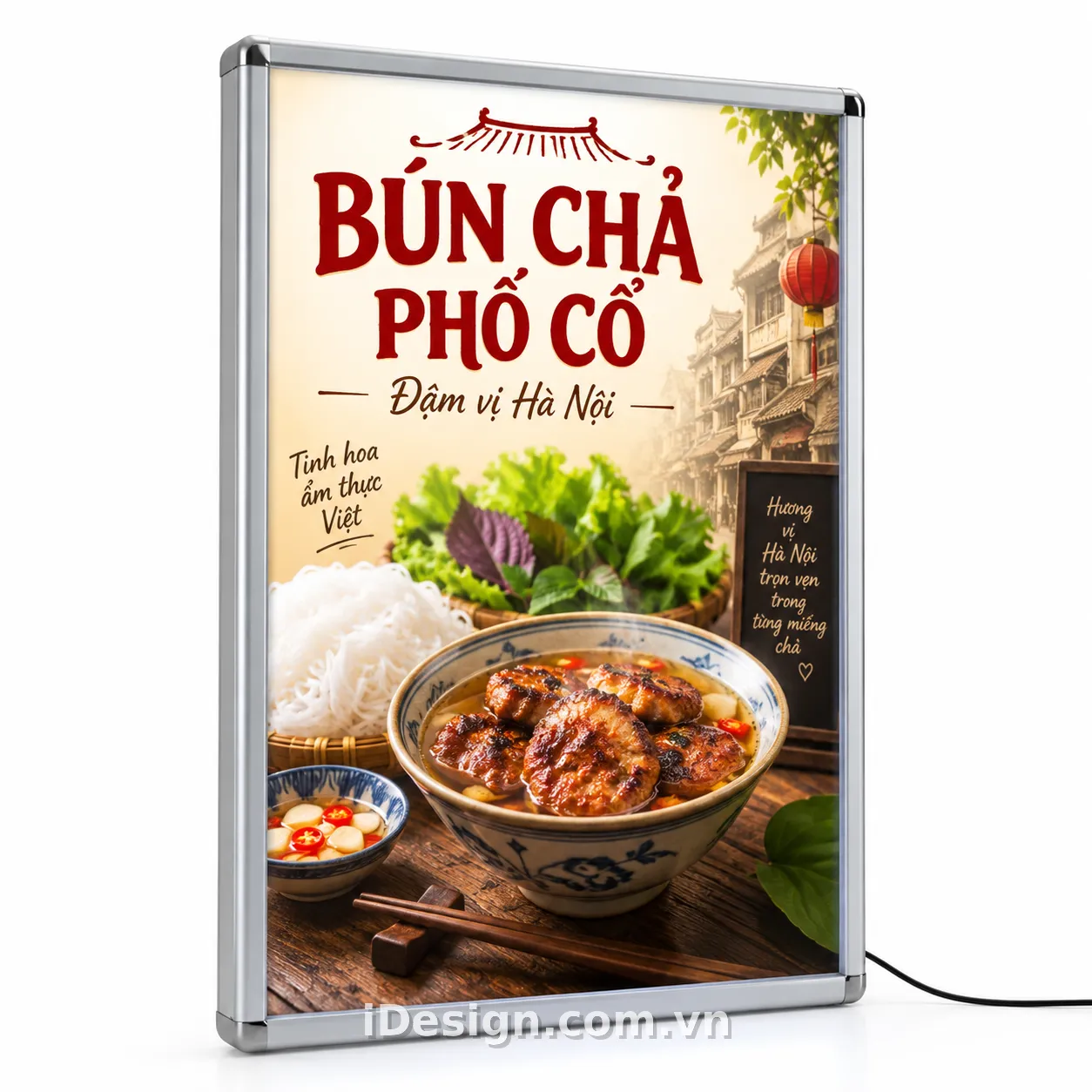 Mẫu Bảng Quảng Cáo Bún Chả Phố Cổ: gợi ý concept nhận diện phù hợp