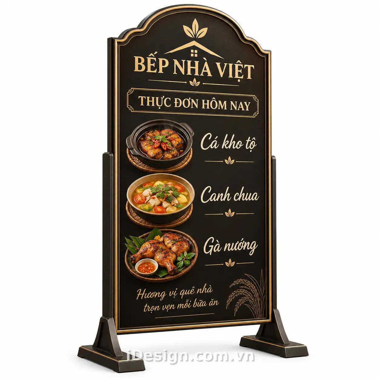Bảng Thực Đơn Nhà Hàng Việt Cao Cấp: tối ưu typography và hierarchy