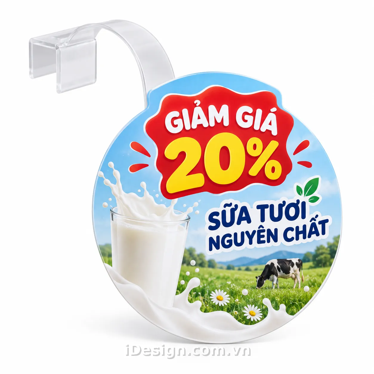 Móc Treo Khuyến Mãi Sữa Tươi 20: xây hệ thị giác rõ ràng, hiện đại