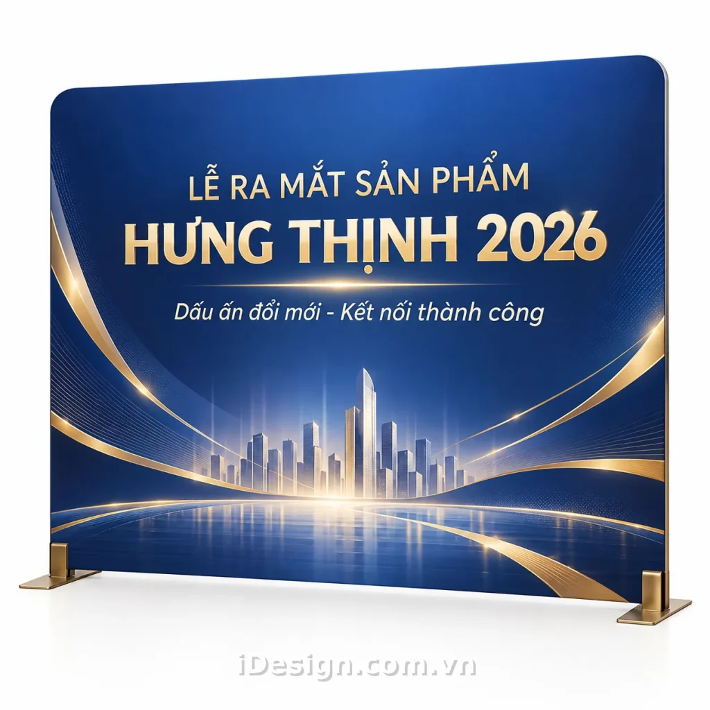 Phông Sự Kiện Xanh Vàng Hưng Thịnh 2026: tối ưu typography và hierarchy